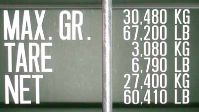 Maximum Gross Weight  Declaration